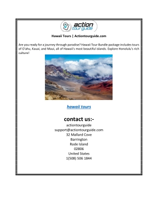 Hawaii Tours | Actiontourguide.com
