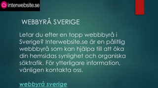 webbyrå sverige  Interwebsite.se