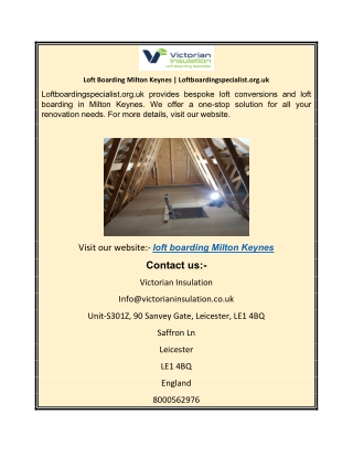 Loft Boarding Milton Keynes | Loftboardingspecialist.org.uk