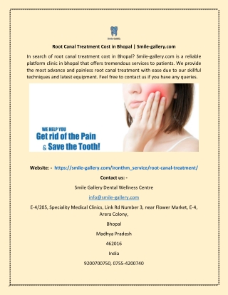 Root Canal Treatment Cost In Bhopal  Smile-gallery