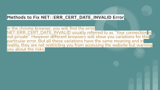 NET__ERR_CERT_DATE_INVALID Error