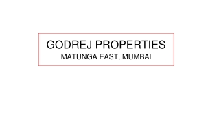 Godrej Properties Matunga East Mumbai E Brochure _ Embellished By Nature