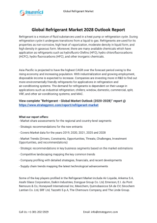 2021 Refrigerant Industry Global Analysis Report