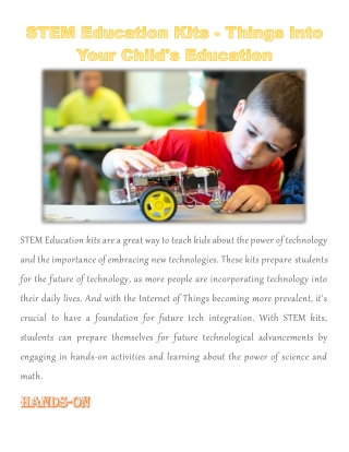STEM Education Kits - Things into Your Child's Education
