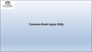 Common Brain Injury FAQs