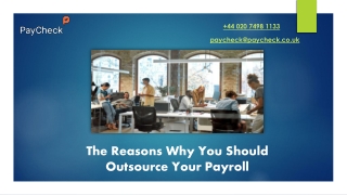 The Reasons Why You Should Outsource Your Payroll