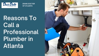 Reasons To Call a Professional plumber in Atlanta