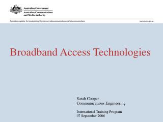 Broadband Access Technologies