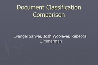 Document Classification Comparison