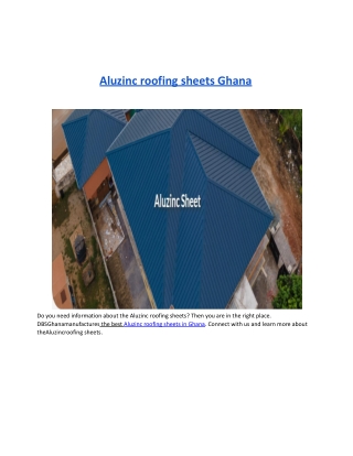 Finest Aluzinc Roofing Sheets Ghana