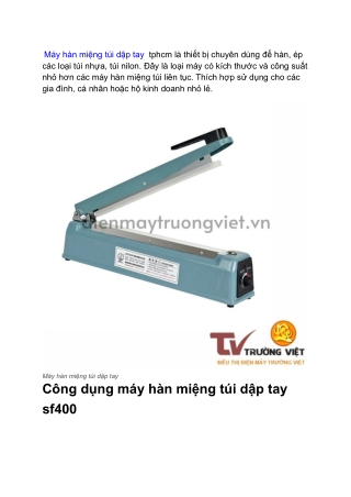 Máy hàn miệng túi dập tay