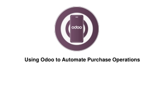 Using Odoo to Automate Purchase Operations