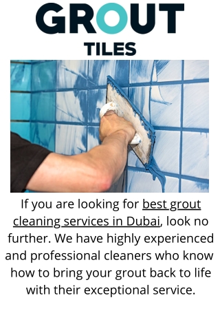 Best Grout Cleaning Services In Dubai