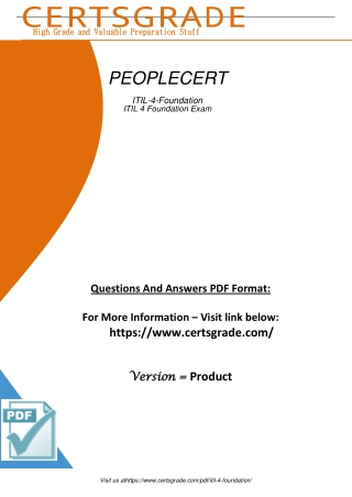 Valid PEOPLECERT ITIL-4-Foundation Exam Certification Study Guide