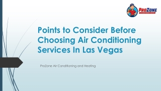 Points to Consider Before Choosing Air Conditioning Services
