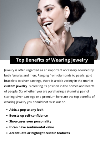 Top Benefits of Wearing Jewelry