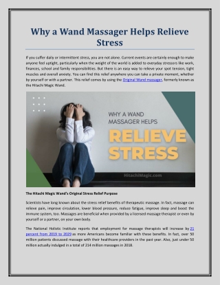 Why a Wand Massager Helps Relieve Stress