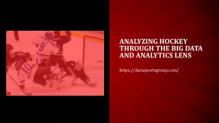 Analyzing Hockey Through the Big Data and Analytics lens