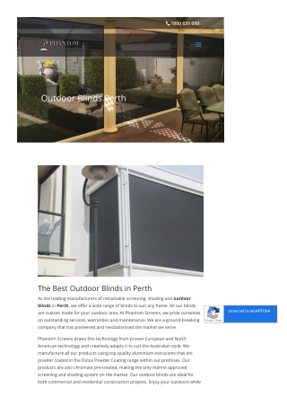 Outdoor Blinds Perth