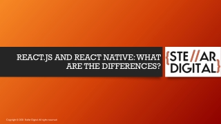 REACT.JS AND REACT NATIVE WHAT ARE THE DIFFERENCES