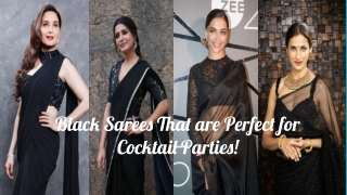 Stylish Black Sarees That are Perfect for Cocktail Parties!
