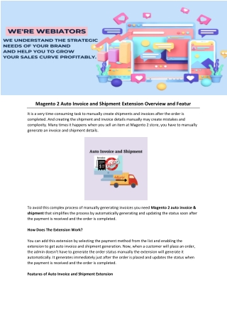 Magento 2 Auto Invoice and Shipment Extension Overview and Feature