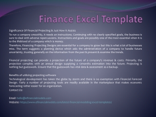 Finance Excel Template