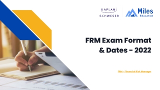 FRM Exam dates and format