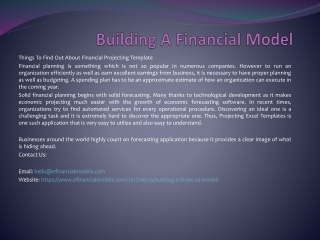 Building A Financial Model