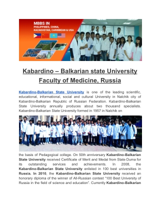 Kabardino Balkarian state University