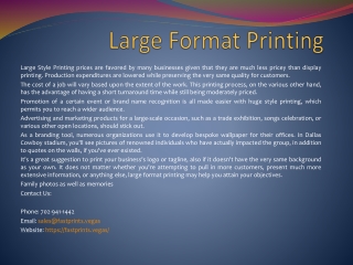 Large Format Printing