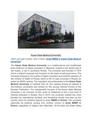 Kazan State Medical University