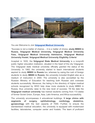 Volgograd Medical University