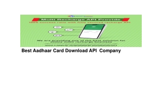 Best Aadhaar Card Download API Company