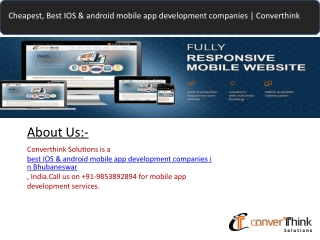 Cheapest, Best IOS & android mobile app development companies