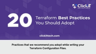 Terraform Best Practices: The 20 Practices You Should Adopt - Click IT