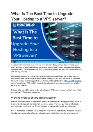 What Is The Best Time to Upgrade Your Hosting to a VPS server?