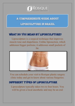 Liposculpture in Brazil - Rosique Plastic Surgery