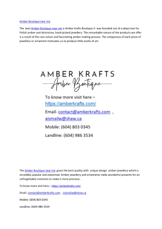 Amber Boutique near me
