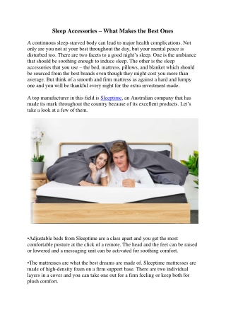 Sleep Accessories