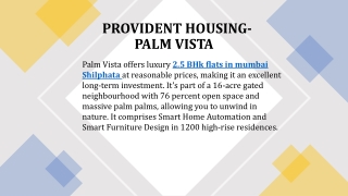 2.5 bhk flats in mumbai - Palm Vista