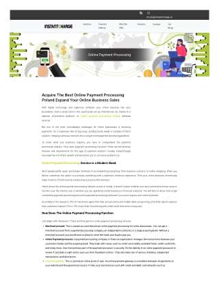 Online Payment Processing