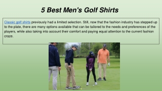 5 Best Men's Golf Shirts