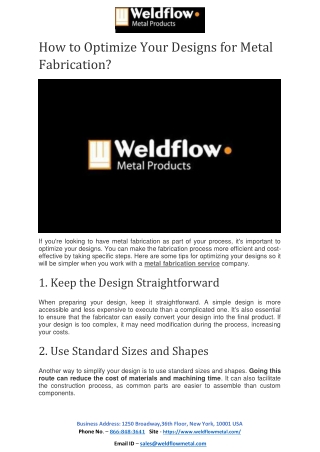 How to Optimize Your Designs for Metal Fabrication