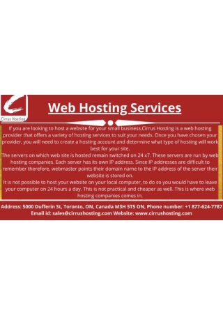 Web Hosting Services