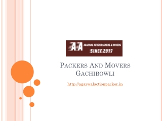 Packers And Movers Gachibowli