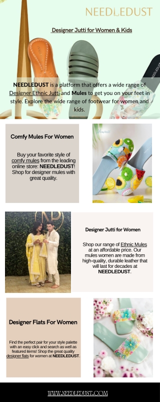 Buy Designer Jutti for Women & Kids - Needledust