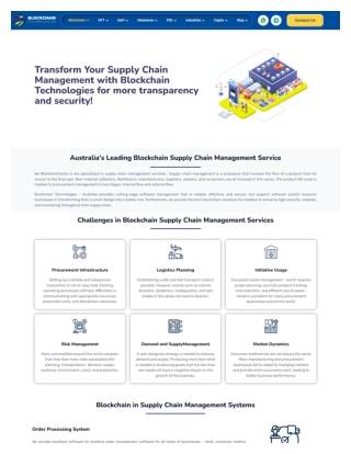 Supply Chain Management Services Company in Australia