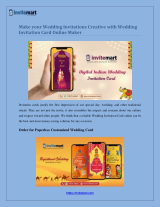 Make your Wedding Invitations Creative with Wedding Invitation Card Online Maker