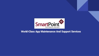 App maintenance and support services 21 July 2022